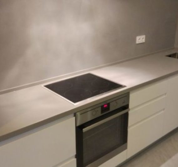 Прямая столешница из камня Corian Bisque